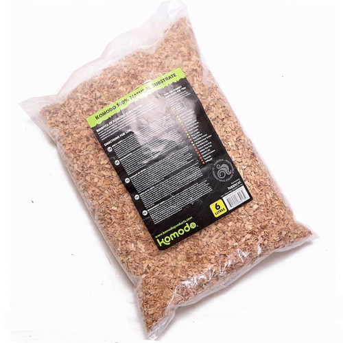 Komodo Fine Beech Chips 6l zrębki bukowe drobne - Naturalne i bezpieczne do terrarium