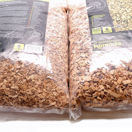 Komodo Fine Beech Chips 6l zrębki bukowe drobne - Naturalne i bezpieczne do terrarium