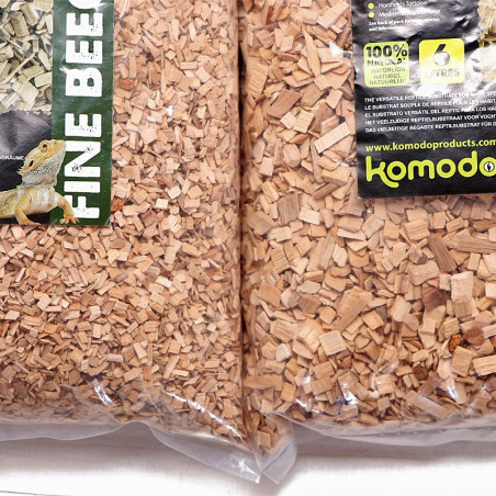 Komodo Fine Beech Chips 6l zrębki bukowe drobne - Naturalne i bezpieczne do terrarium