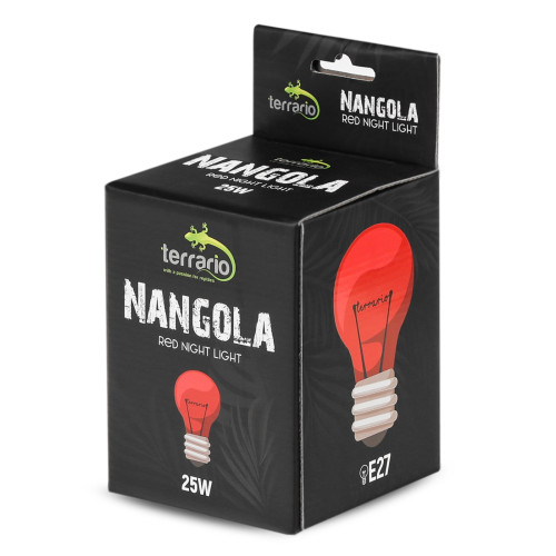 Żarówka podczerwienna Terrario Nangola Red Night Light 25W, czerwone nocne światło do terrarium