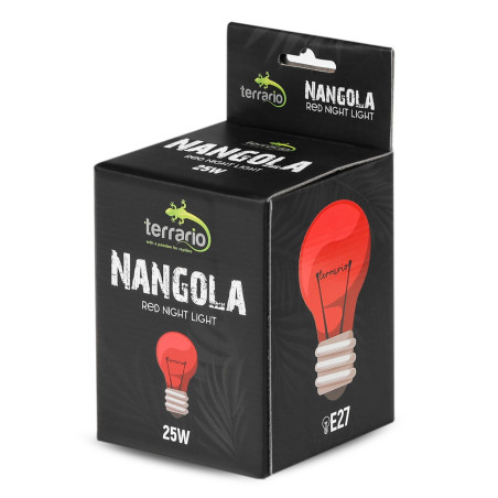 Żarówka podczerwienna Terrario Nangola Red Night Light 25W, czerwone nocne światło do terrarium