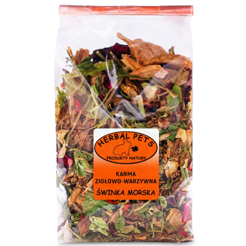 Herbal Pets Karma Ziołowo-Warzywna dla Świnki Morskiej 150g - Naturalne zioła, wspiera trawienie