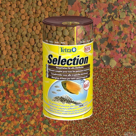 Tetra Selection 100ml - 4 w 1 pokarm dla rybek akwariowych, zdrowe i zróżnicowane żywienie