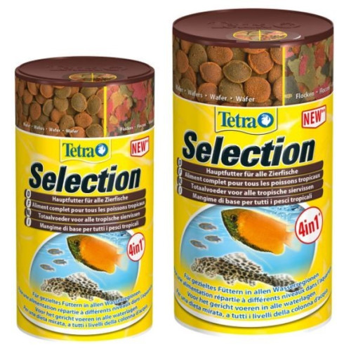 Tetra Selection 100ml - 4 w 1 pokarm dla rybek akwariowych, zdrowe i zróżnicowane żywienie