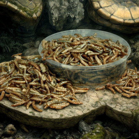 Pokarm suszony dla gadów Terrario Repti Bites Mealworms 125 ml – z suszonych larw mącznika