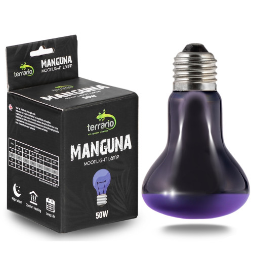 Terrario Manguna Moonlight Lamp - żarówka nocna 50W | Idealna do terrarium