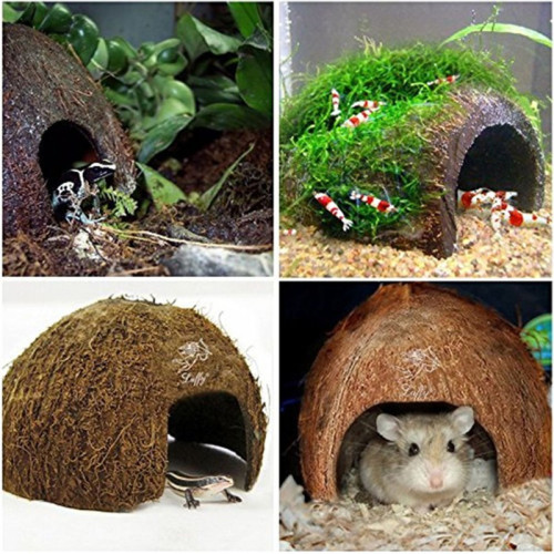 Kryjówka Terrario CocoCave L gładka połówka kokosa