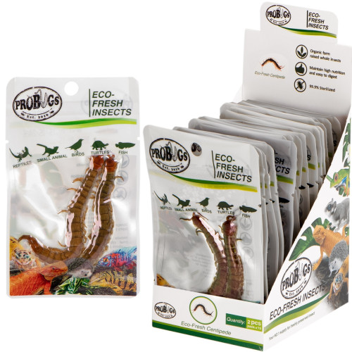 ProBugs Eco-Fresh Scolopendra 15 saszetek - Świeży pokarm dla gadów, szybka wysyłka