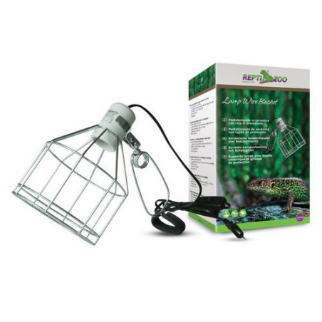 Repti-Zoo Oprawka z koszem i uchwytem - Bezpieczne mocowanie do lamp grzewczych