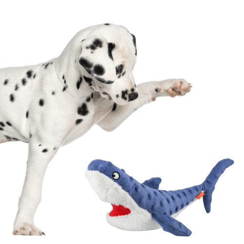 Pet Nova zabawka pluszowa rekin piszczący 32cm - Idealna do zabawy i treningu