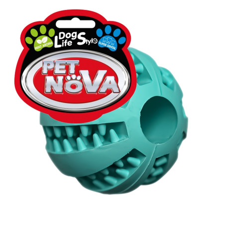 Pet Nova piłka SuperDental Baseball 5cm miętowa - Zdrowe zęby i super zabawa
