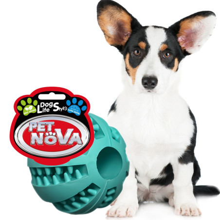 Pet Nova piłka SuperDental Baseball 5cm miętowa - Zdrowe zęby i super zabawa