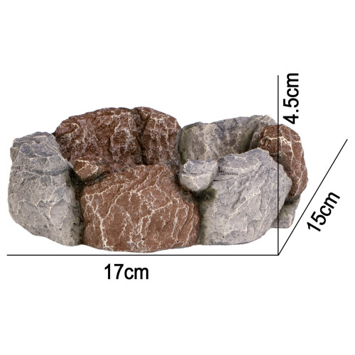 Terrario Stone Circle Bowl L – Miska do Terrarium 17x15x4,5 cm - Naturalny wygląd, łatwa aranżacja