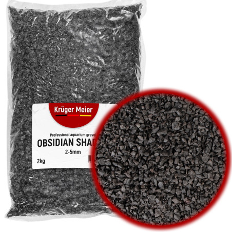 Kruger Meier Obsidian Shadow 2–5 mm – Żwirek akwarystyczny 2 kg | Idealne do akwarium