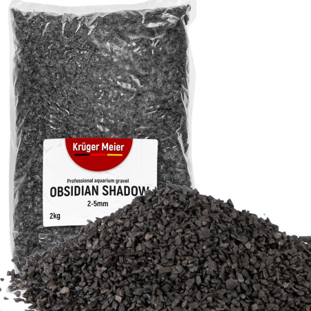Kruger Meier Obsidian Shadow 2–5 mm – Żwirek akwarystyczny 2 kg | Idealne do akwarium