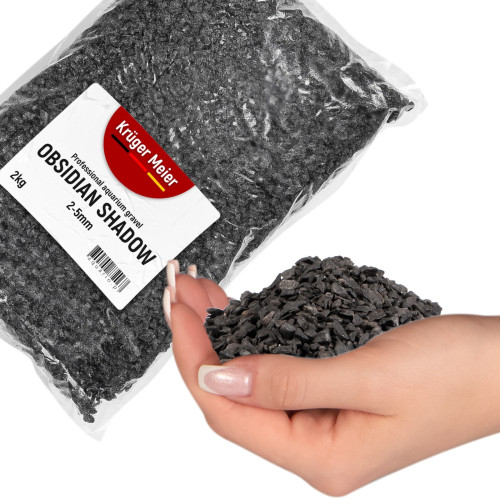 Kruger Meier Obsidian Shadow 2–5 mm – Żwirek akwarystyczny 2 kg | Idealne do akwarium