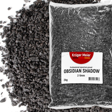 Kruger Meier Obsidian Shadow 2–5 mm – Żwirek akwarystyczny 2 kg | Idealne do akwarium
