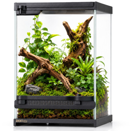 Terrarium szklane Aventerra VETRANO 20x20x30 cm, kompaktowe, idealne dla pająków
