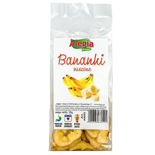 Alegia - suszone bananki | Smaczna naturalna przekąska dla gryzoni