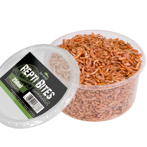 Terrario Repti Bites Gammarus 250ml - kiełż zdrojowy suszony | Wysokobiałkowy pokarm dla gadów