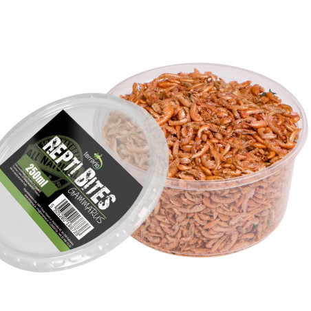 Terrario Repti Bites Gammarus 250ml - kiełż zdrojowy suszony | Wysokobiałkowy pokarm dla gadów