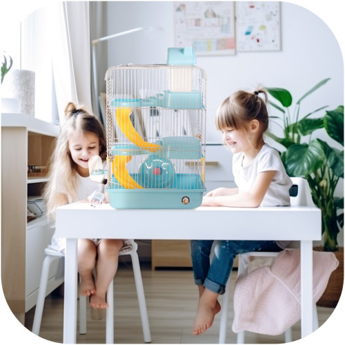 Furrever Friends Miku Skyscraper Blue - klatka dla małych gryzoni, gotowy komplet