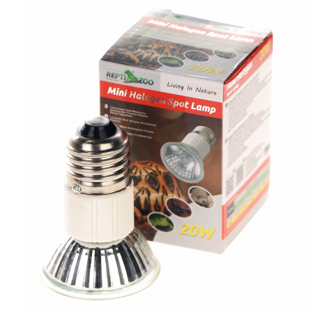Repti-Zoo Mini Halogen Spot 20W - Idealny do małych terrariów, szybkie ogrzewanie