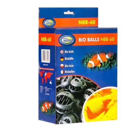 Aqua Nova Bio Balls 60szt - Krystaliczna woda i zdrowe ryby