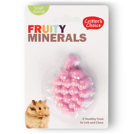 HappyPet Fruity Minerals 30g - kostka wapienna winogronowa | Wzmacnia zęby i kości