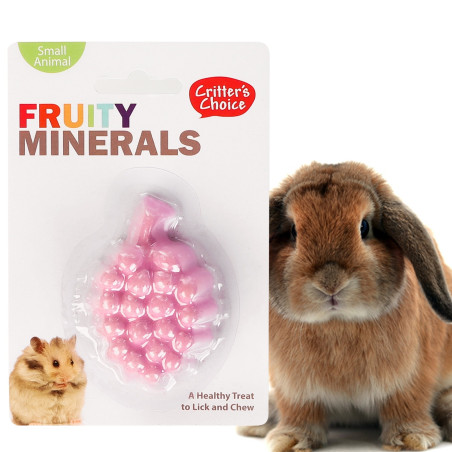 HappyPet Fruity Minerals 30g - kostka wapienna winogronowa | Wzmacnia zęby i kości