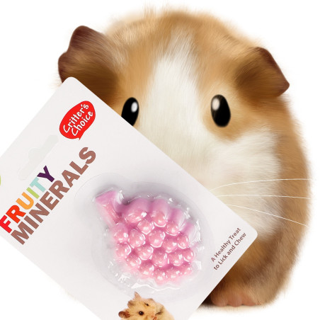 HappyPet Fruity Minerals 30g - kostka wapienna winogronowa | Wzmacnia zęby i kości