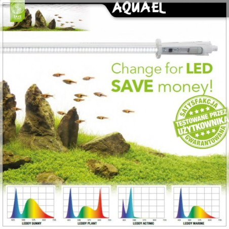 Aquael LEDDY TUBE - 10W 53,5-66,5cm PLANT 2.0 | Idealne do akwarium roślinnego