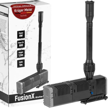Kruger Meier FusionX 1200 zestaw fontannowy z filtrem do oczka wodnego - Krystaliczna woda