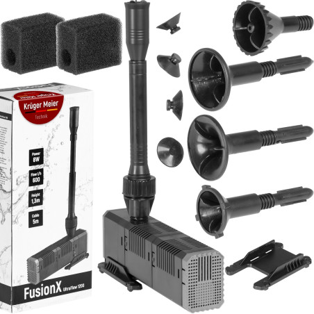 Kruger Meier FusionX 1200 zestaw fontannowy z filtrem do oczka wodnego - Krystaliczna woda