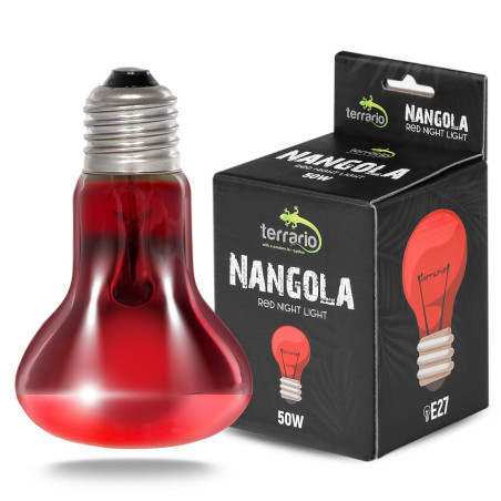 Terrario Nangola Red Night Light - żarówka podczerwona 50W | Idealna do nocnego ogrzewania terrarium