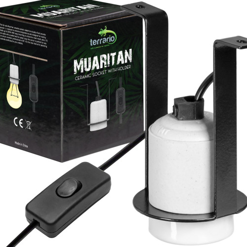 Terrario Muaritan Ceramic Socket - oprawka na żarówkę grzewczą z uchwytem | Idealna do terrarium