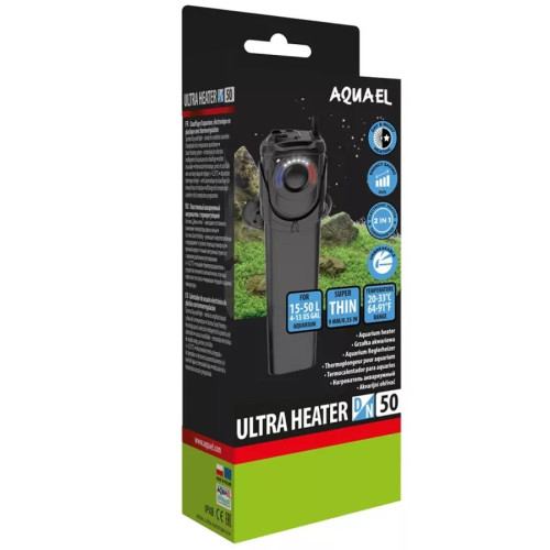 Aquael Ultra Heater D&N 50W - grzałka do akwarium | Stabilna temperatura