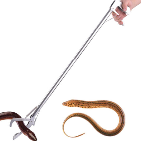 Repti-zoo Snake Tong - metalowy chwytak do węży 100cm | Bezpieczny i precyzyjny chwyt