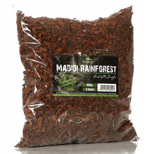 Terrario Madidi Rainforest 5l 500g - drobne zrębki kokosa - Idealne do terrarium