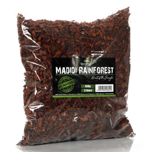 Terrario Madidi Rainforest 5l 500g - drobne zrębki kokosa - Idealne do terrarium
