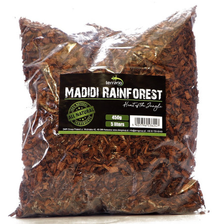 Terrario Madidi Rainforest 5l 500g - drobne zrębki kokosa - Idealne do terrarium