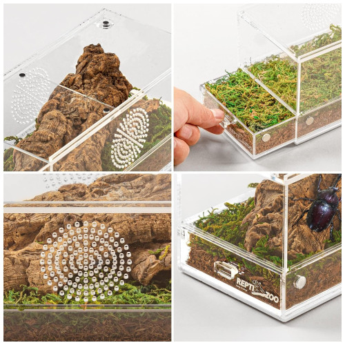 Repti-Zoo Easy Clean Acrylic Terrarium 20x10x10cm - Łatwe czyszczenie dla małych gadów