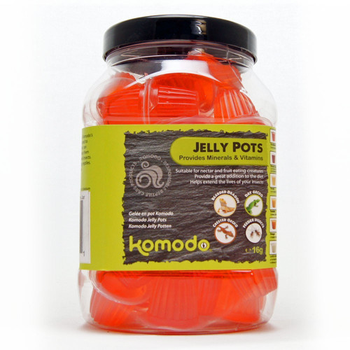 Komodo Jelly Pot Strawberry - pokarm truskawka w żelu | Łatwe karmienie i wysoka przyswajalność
