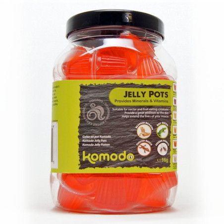 Komodo Jelly Pot Strawberry - pokarm truskawka w żelu | Łatwe karmienie i wysoka przyswajalność