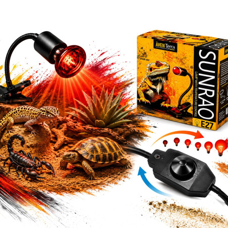 Lampa grzewcza do terrarium Aventerra SUNRAO z regulacją mocy