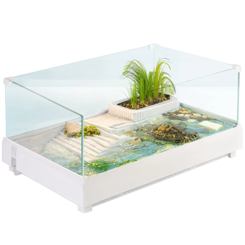 Terrarium dla żółwia Kruger Meier Turtle Shell Garden 49×31×18,5 cm z wyspą