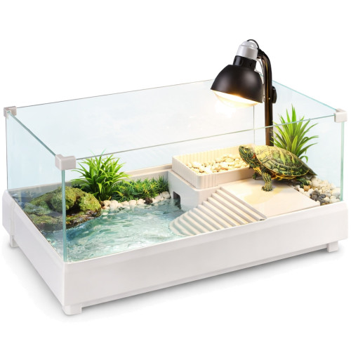 Terrarium dla żółwia Kruger Meier Turtle Shell Garden 49×31×18,5 cm z wyspą