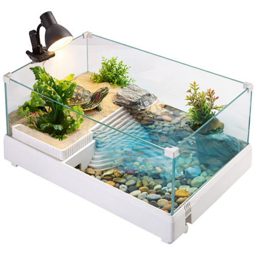 Terrarium dla żółwia Kruger Meier Turtle Shell Garden 49×31×18,5 cm z wyspą