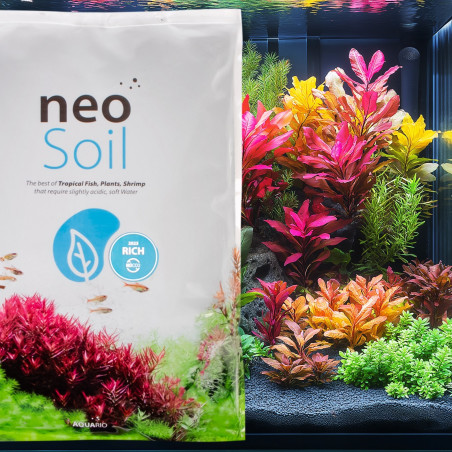Podłoże aktywne NEO MEDIA Neo Soil Plant No CO2 RICH 8 l, żyzne, do akwarium roślinnego