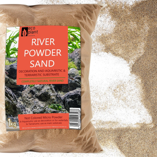 Eco Plant River Powder Sand 1kg - piasek rzeczny drobny | Idealny do akwarium roślinnego